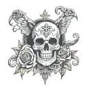 holy death tattoo design idea