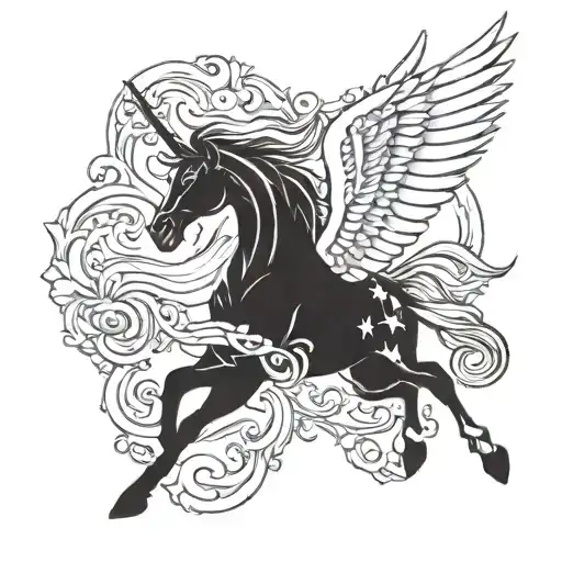 pegasus tattoo design idea