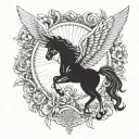 pegasus tattoo design idea