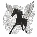 pegasus tattoo design idea