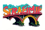  bridge and text Straejmie tattoo design idea