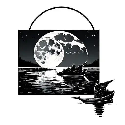 moon river  tattoo design idea