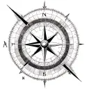 longitude latitude compass tattoo design idea