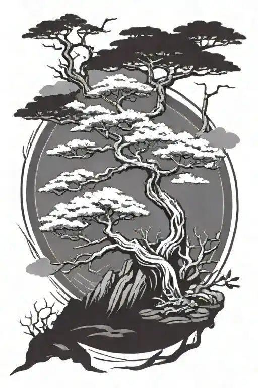 bonsai stean punk rock inspired tattoo design tattoo design idea