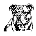 american bully dog tattoo design idea