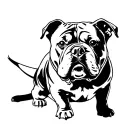 american bully dog tattoo design idea