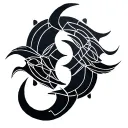 taurus and pisces  tattoo design idea