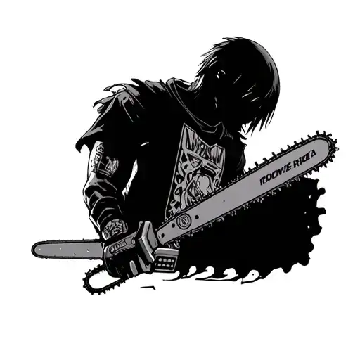 power from chainsaw man anime tattoo design idea