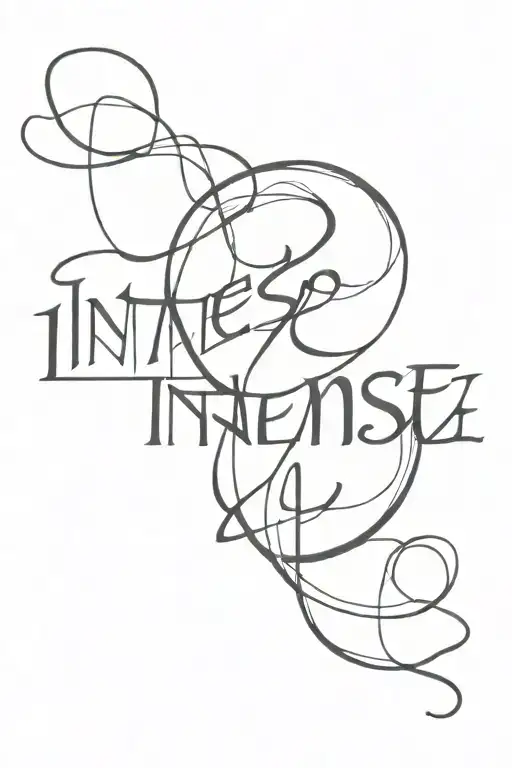 "Intense" lettering on the shot, with vertical smoke tattoo design idea