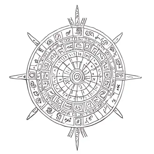 Mayan calendar tattoo design idea
