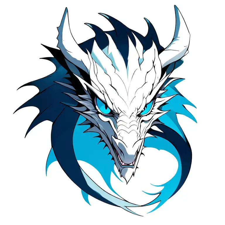 Blue Eyes White Dragon tattoo design idea