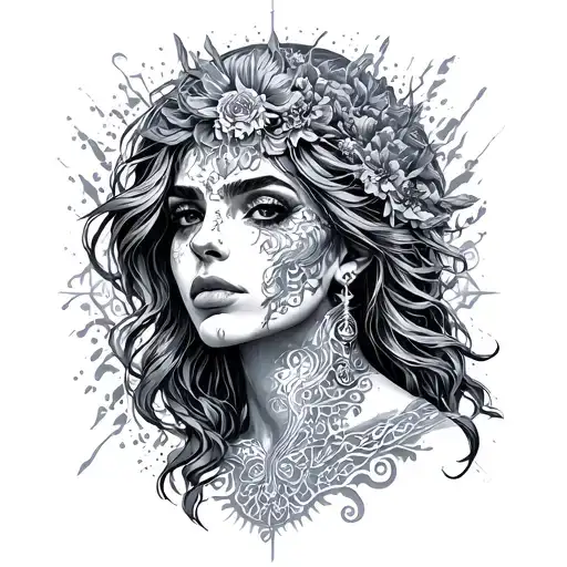 loser taxt with AQUARIUS sing tattoo design idea