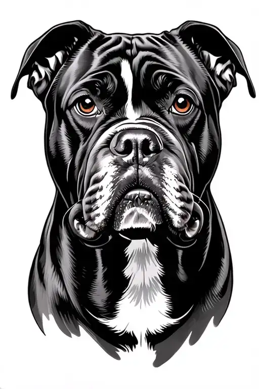 3D Cane Corso tattoo design idea
