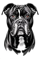3D Cane Corso tattoo design idea