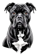 3D Cane Corso tattoo design idea
