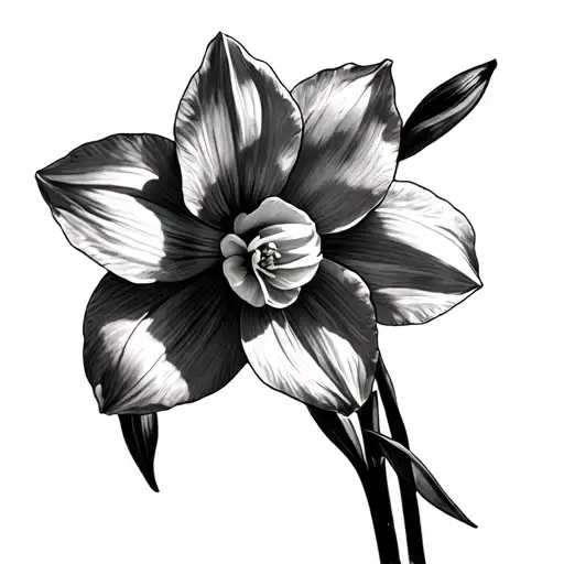 Paperwhite Narcissus tattoo design idea