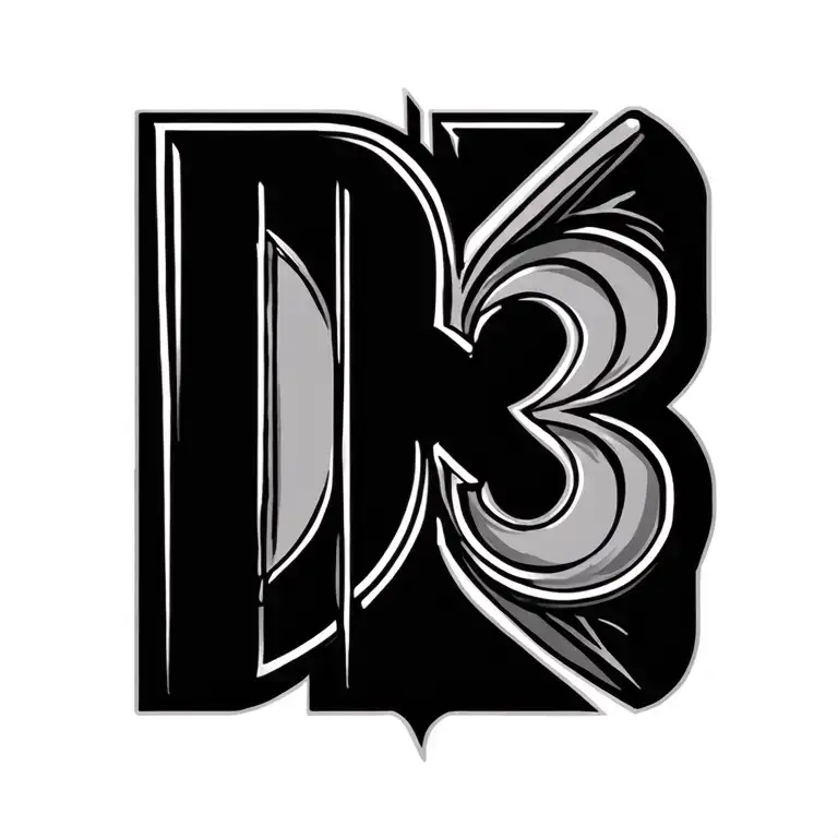 DS letter with infinite symbol tattoo design idea