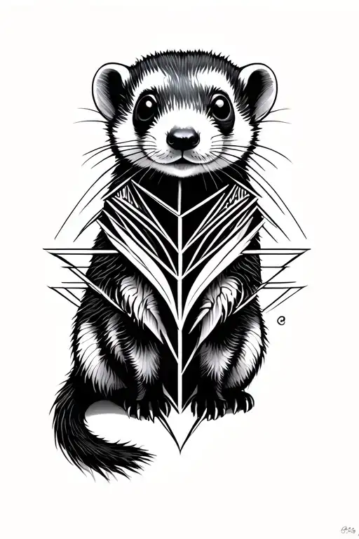 ferret tattoo design idea