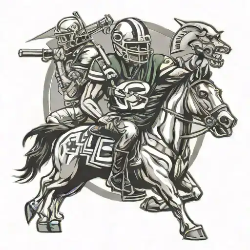 Master of puppets tattoo design featuring green bay Packers tattoo design idea