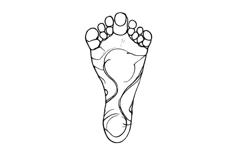 baby foot print tattoo design idea