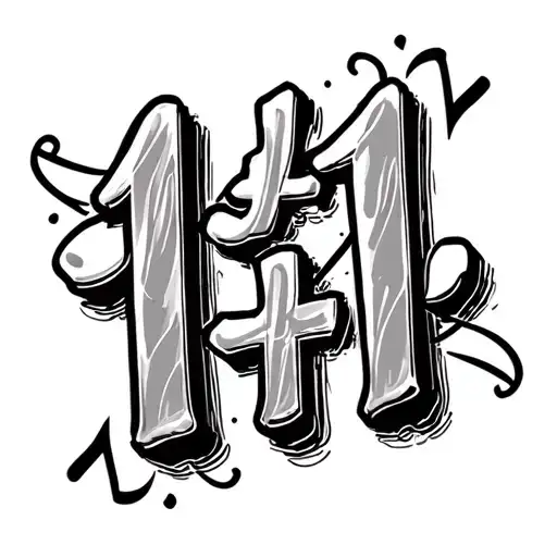 "1+1=11" 1+1=11  tattoo design idea