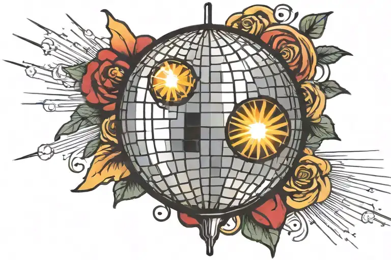 Disco ball getting tattoo design idea
