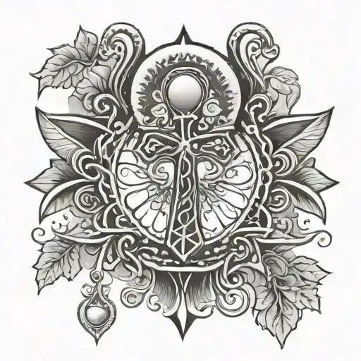 Ankh birth daughter tattoo design idea
