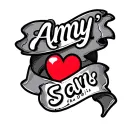 "Amy love’s Sam " red heart banner wrapped tattoo design idea