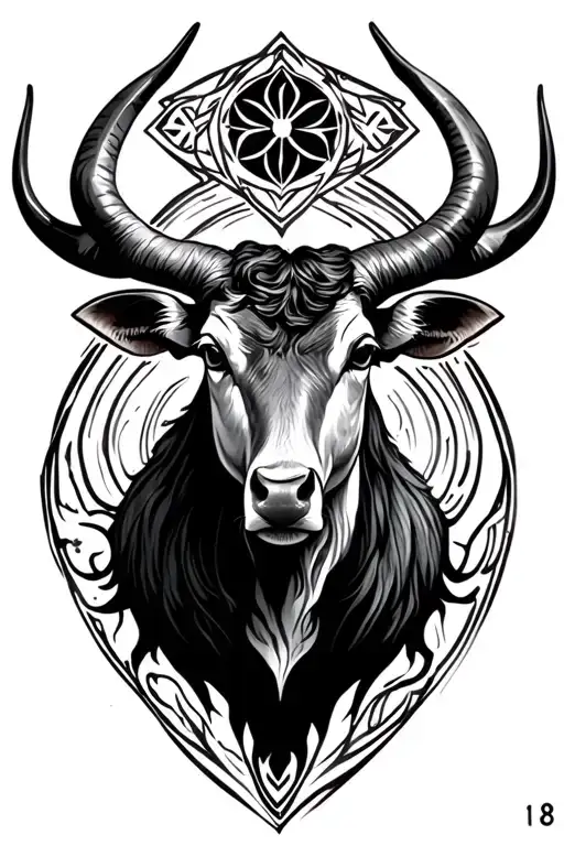may 18 taurus zodiac sign tattoo design idea