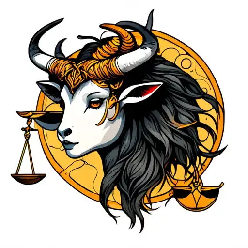 Libra Taurus tattoo design idea