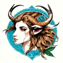 Libra Taurus tattoo design idea