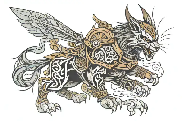 lubu legendary warrior tattoo design idea