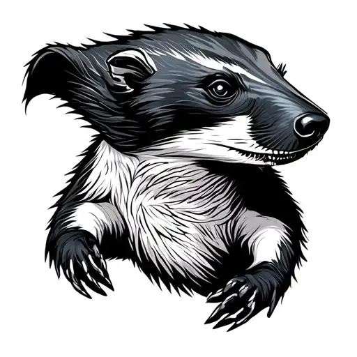 Honey Badger tattoo design idea