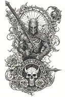 though I walk through the valley of shadow of death, I will fear no evil, for you are with me. your rod and staff, they  tattoo design idea