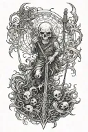 though I walk through the valley of shadow of death, I will fear no evil, for you are with me. your rod and staff, they  tattoo design idea