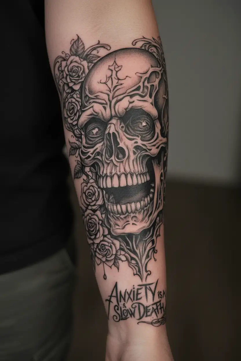 anxiety happy depression life tattoo design idea