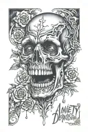 anxiety happy depression life tattoo design idea