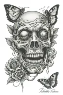 anxiety happy depression life tattoo design idea