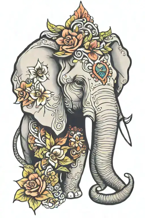 Elephant face tattoo tattoo design idea