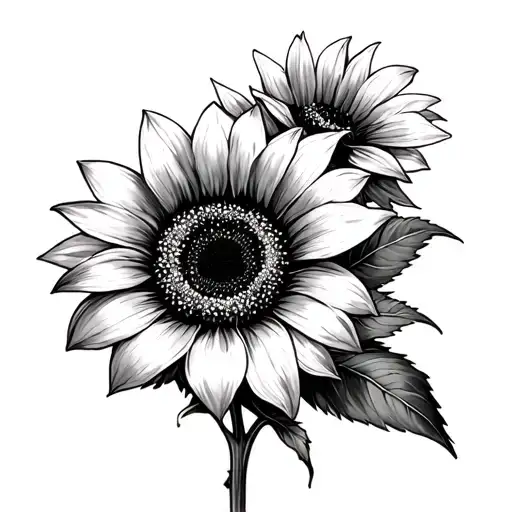 Victoria Lily with a Sunflower tattoo design idea