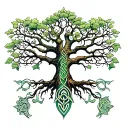 Celtic Oak Tree tattoo design idea