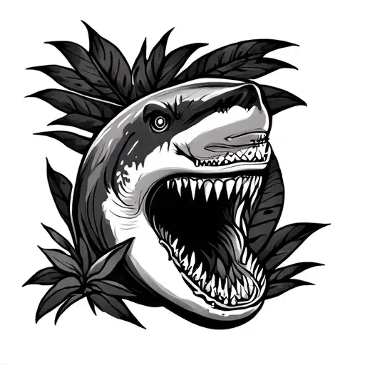 Hammer Shark Polynesia tattoo design idea