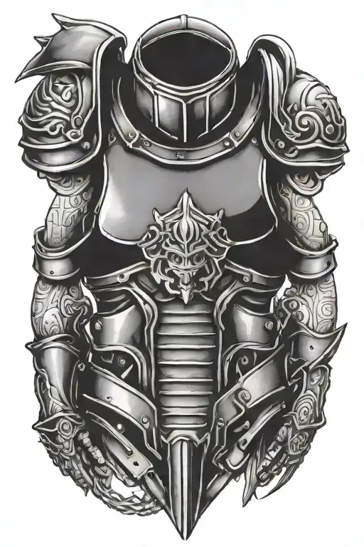 body armour tattoo design idea