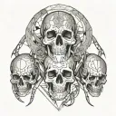 skulls and scorpion tattoo design idea