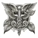 Caduceus tattoo design idea