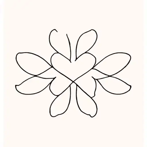 "Fortune Favors the Strong" Four petals clever combination tattoo design idea