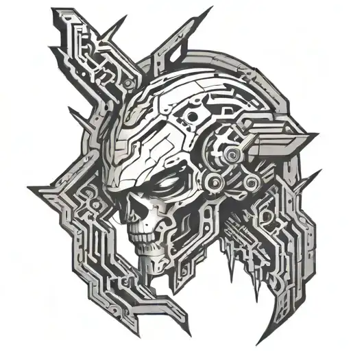 Cyberpunk Edgerunners logo tattoo design idea