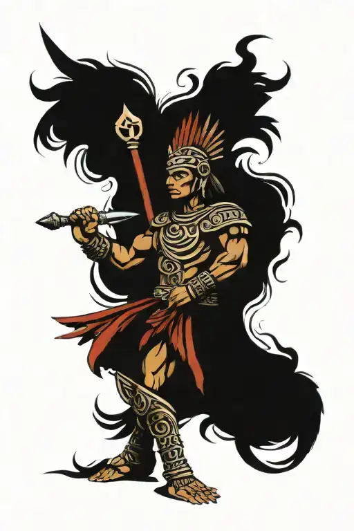 Mayan warrior tattoo design idea