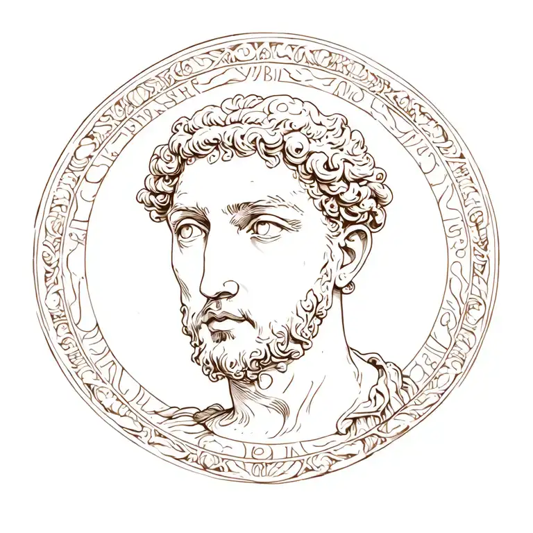 Roman tattoo design idea