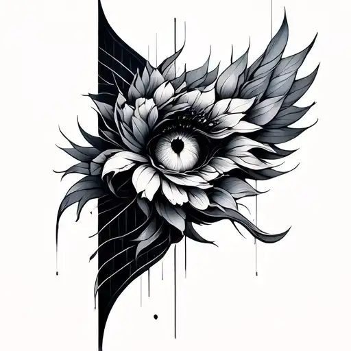 symetric lines tattoo design idea